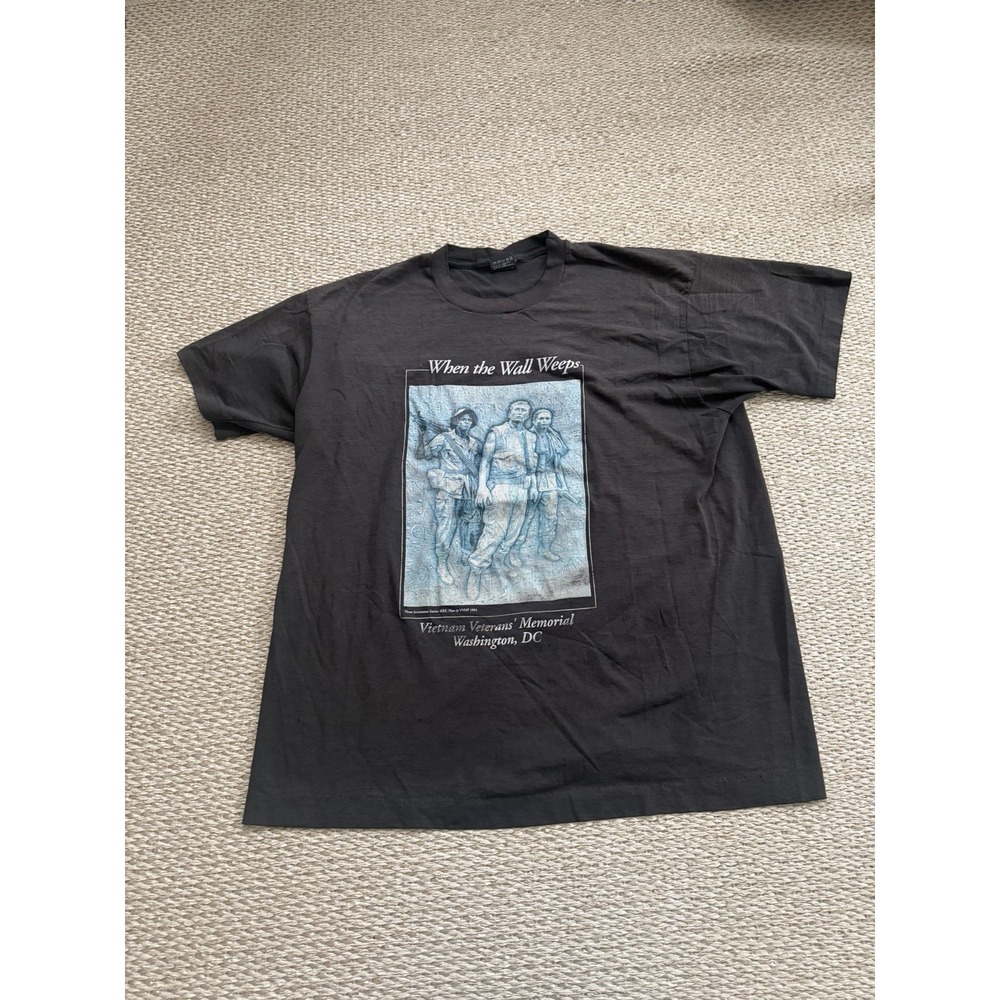 Vintage 1984 Vietnam War‎ Statue T-shirt Wahingtion DC Memorial Veterans XL